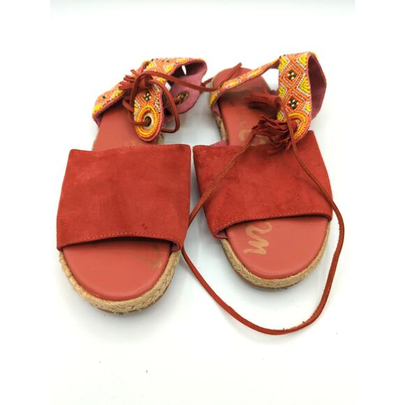 Sam Edelman | Beaded Espadrille Tie Sandals | 8.5 M - Picture 3 of 9